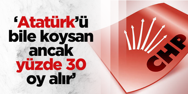 'Atatürkü bile koysan ancak yüzde 30 oy alır'
