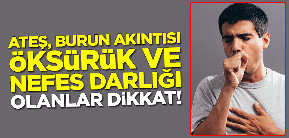 Ateş, burun akıntısı, öksürük ve nefes darlığı olanlar dikkat! Deve gribi olabilirsiniz