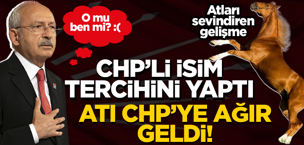 Atları CHP'ye ağır geldi! CHP'li isim tercihini attan yana kullandı