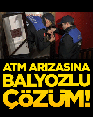ATM arızasına balyozlu çözüm!