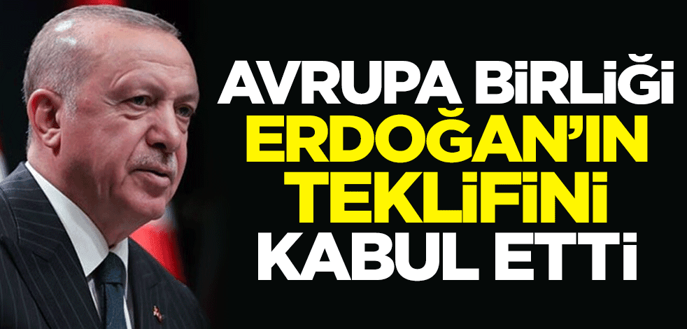 Avrupa Birliği, Cumhurbaşkanı Erdoğan'ın teklifini kabul etti