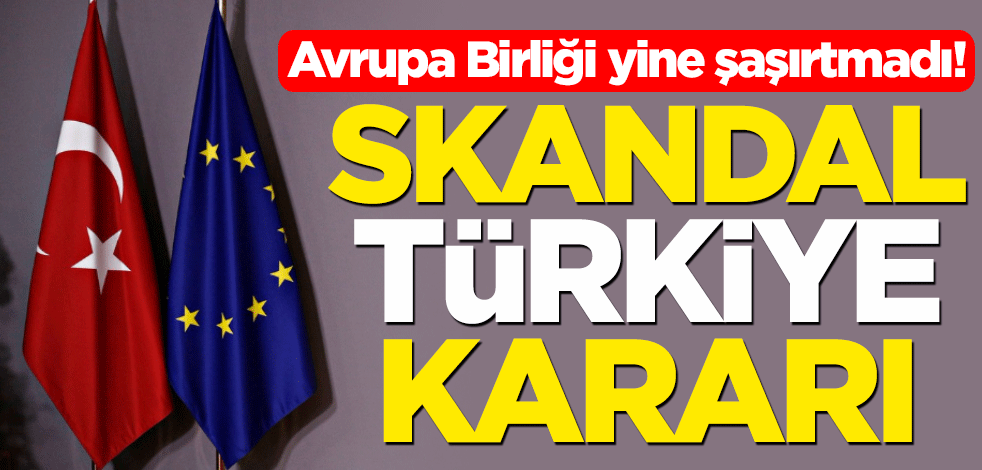 Avrupa Birliği yine şaşırtmadı! Skandal Türkiye kararı