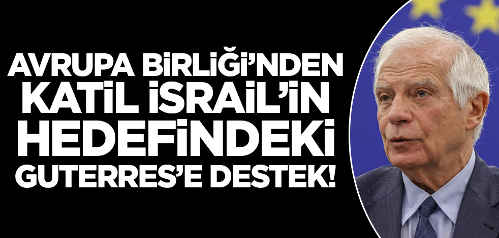 Avrupa Birliği'nden katil İsrail'in hedef aldığı Guterres'e destek!