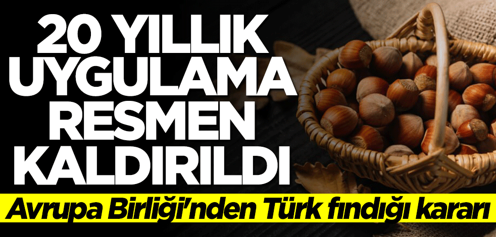Avrupa Birliği'nden Türk fındığı kararı