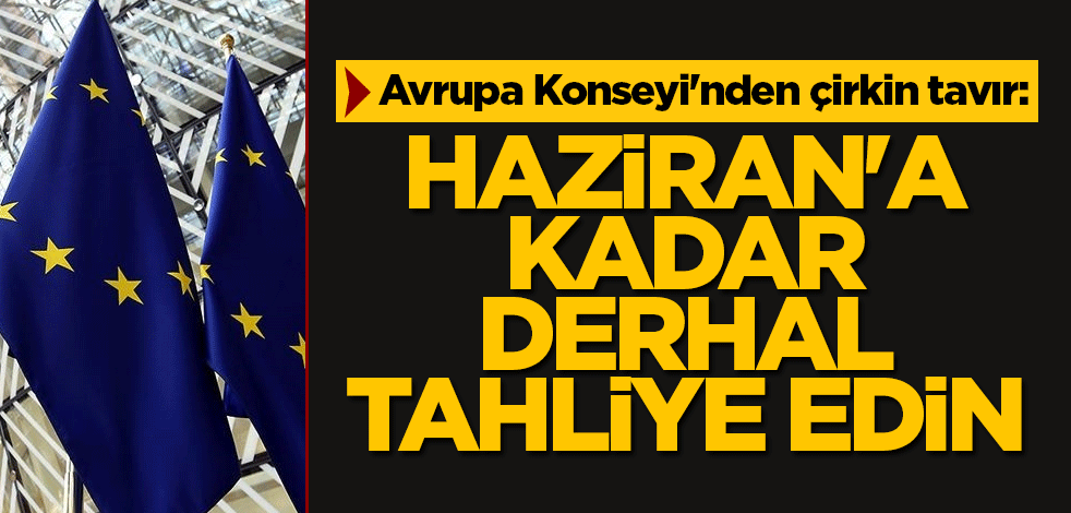 Avrupa Konseyi'nden çirkin tavır: Haziran'a kadar derhal tahliye edin
