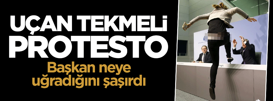 Avrupa Merkez Bankası Başkanı'na uçan tekmeli protesto