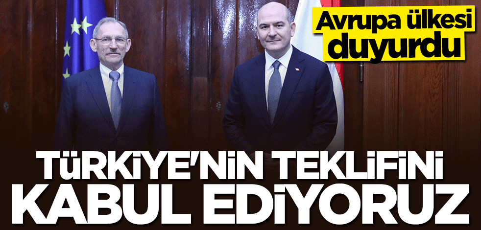 Avrupa ülkesi duyurdu: Türkiye'nin teklifini saygıyla kabul ediyoruz