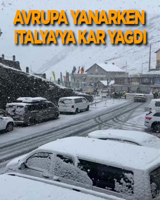 Avrupa yanarken İtalya’ya kar yağdı