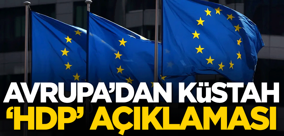Avrupa'dan küstah 'HDP' açıklaması!