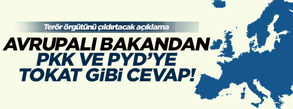 Avrupalı bakandan PKK ve PYD'ye tokat gibi cevap