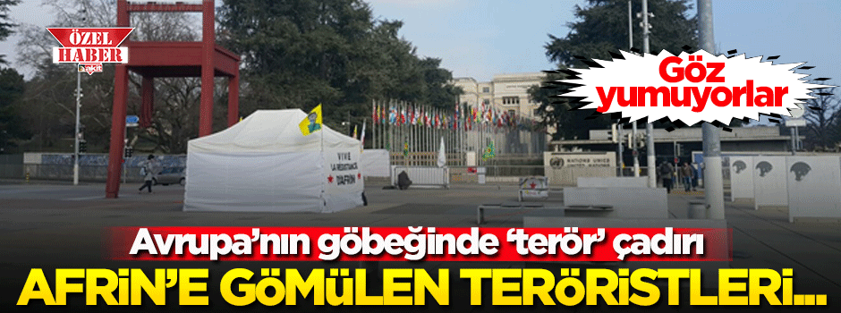 Avrupa'nın göbeğinde 'terör' çadırı! Afrin'e gömülen teröristleri...