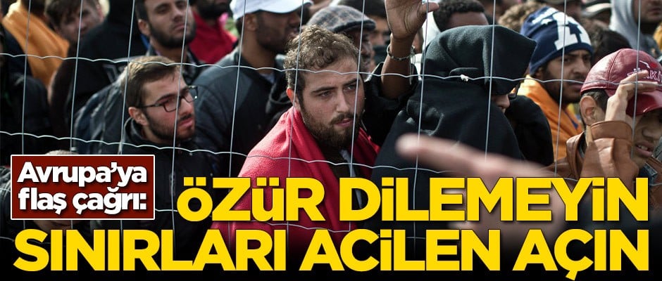 Avrupa'ya çağrı yaptılar: Sınırları acilen açın