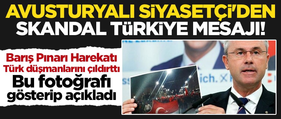Avusturya'da aşırı sağcı siyasetçiden skandal Türkiye çağrısı