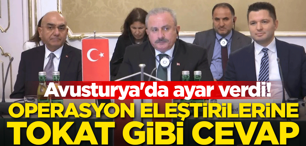 Avusturya'da ayar verdi! Şentop'tan operasyon eleştirilerine tokat gibi cevap