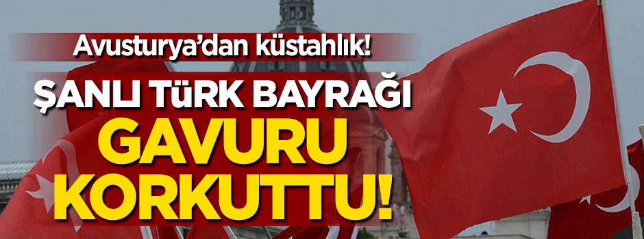 Avusturya'da şanlı Türk bayrağı gâvuru korkuttu!