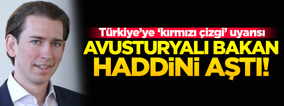 Avusturyalı bakandan haddini aşan 'Türkiye' açıklaması