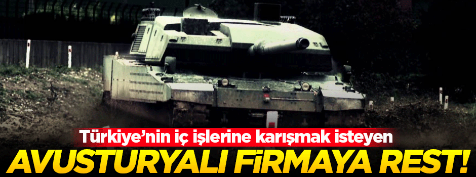 Avusturyalı firma ülkemizin iç işlerine karışmak istedi!