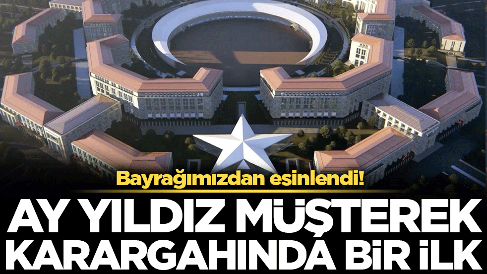 Ay yıldız müşterek karargahında bir ilk! Bayrağımızdan esinlendi!