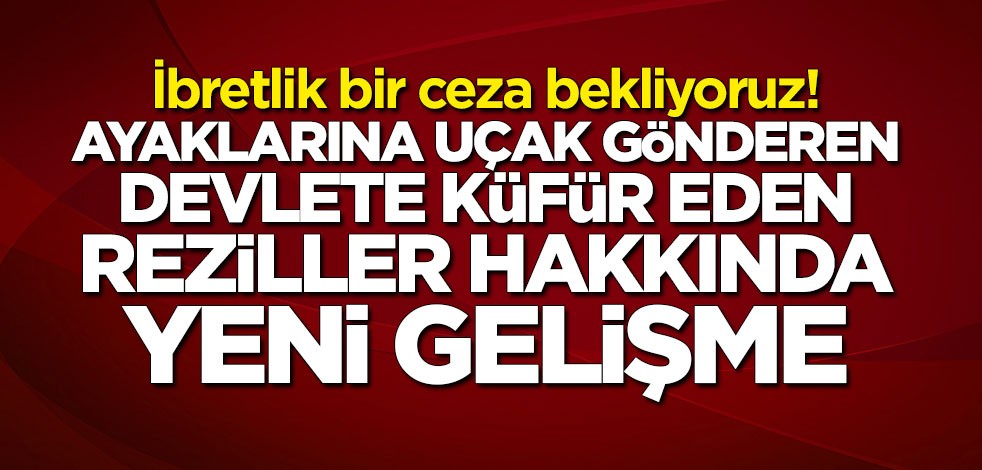 Ayaklarına uçak gönderen devlete küfür eden reziller hakkında yeni gelişme