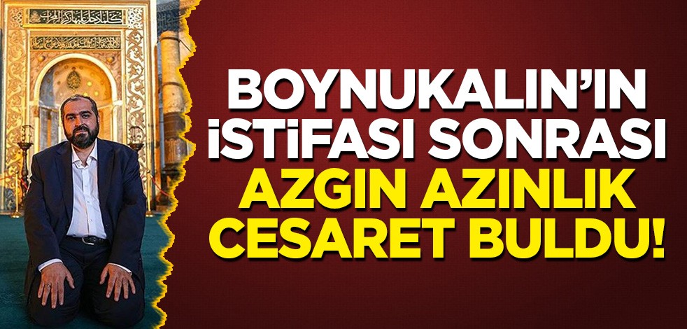 Ayasofya Camisi Baş İmamı Prof. Boynukalın'ın istifası sonrası azgın azınlık cesaret buldu!