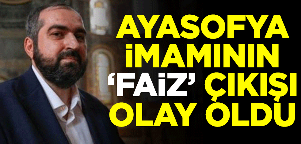 Ayasofya imamı Mehmet Boynukalın'ın 'faiz' çıkışına beğeni yağdı