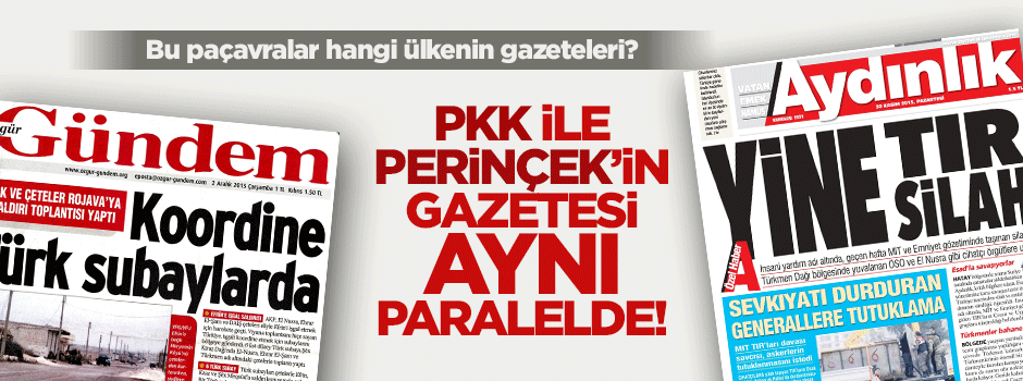 Aydınlık ile PKK'nın Özgür Gündem'i aynı paralelde