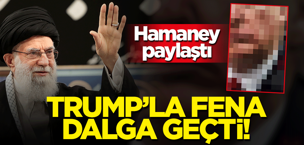 Ayetullah Ali Hamaney yayınladığı fotoğrafla ABD Başkanı Donald Trump ile alay etti
