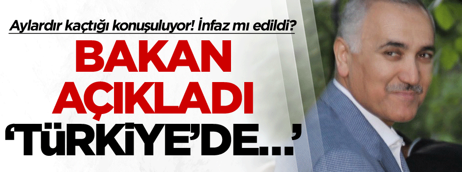 Aylardır kaçtığı konuşuluyor! İnfaz mı edildi? Bakan açıkladı: Türkiye’de…