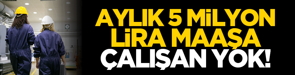 Aylık 5 Milyon Lira maaşa çalışan yok!