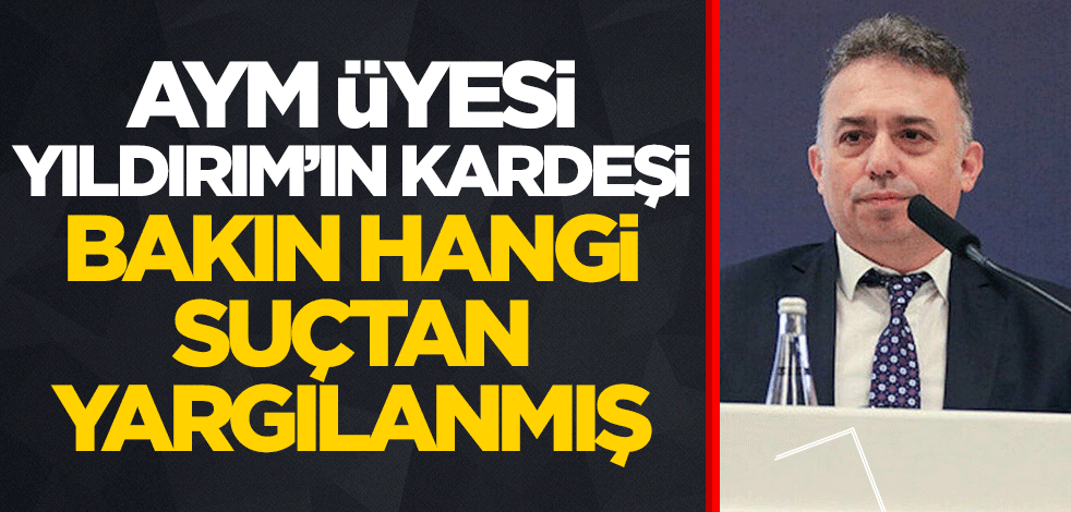 AYM üyesi Engin Yıldırım’ın kardeşi bakın hangi suçtan yargılanmış!