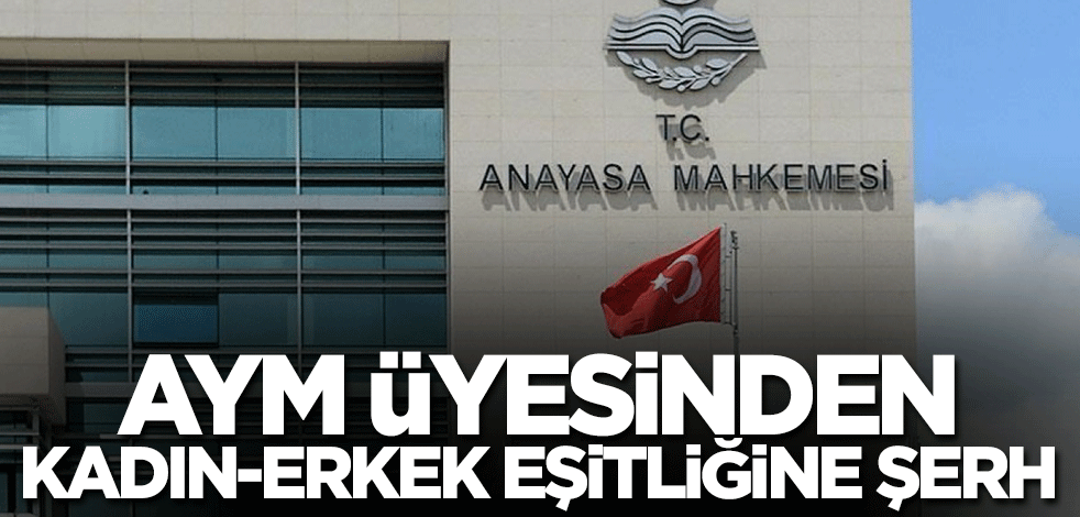 AYM Üyesi Topal 'kadın ve erkek eşittir' ifadesine karşı çıkıp şerh düştü!