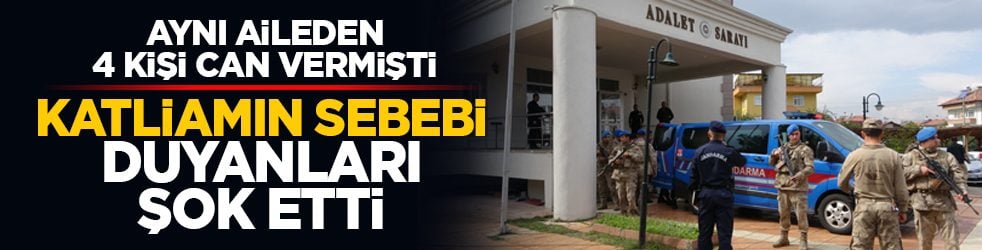 Aynı aileden 4 kişi can vermişti: Katliamın sebebi duyanları şok etti