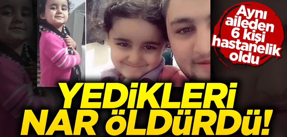 Aynı aileden 6 kişi nar yeyip zehirlendi! 4 yaşındaki Saliha öldü