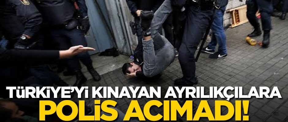 Ayrılıkçı Katalanlara İspanyol polisinden sert müdahale