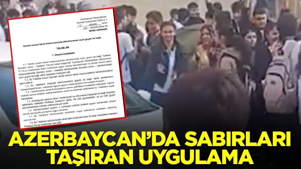Azerbaycan'da sabırları taşıran uygulama