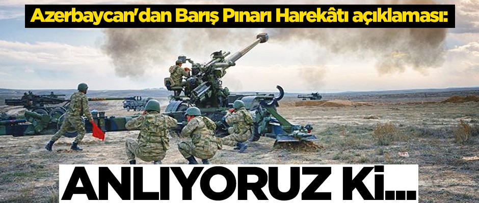 Azerbaycan'dan Barış Pınarı Harekâtı açıklaması: Anlıyoruz ki...