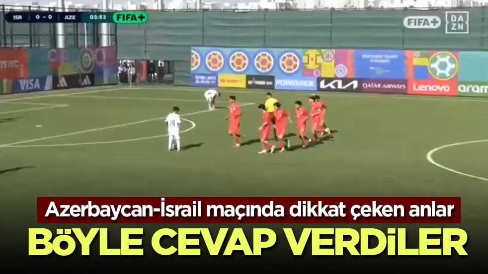 Azerbaycanlı futbolculardan İsrail maçında secdeli gol sevinci