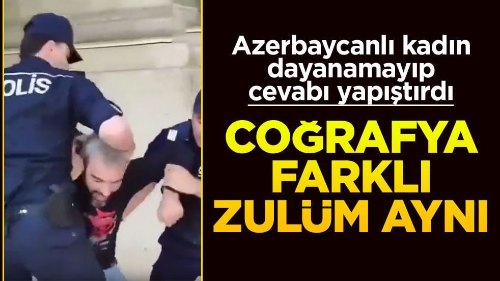 Azerbaycanlı kadın dayanamayıp cevabı yapıştırdı! Coğrafya farklı zulüm aynı