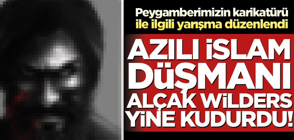 Azılı İslam düşmanı alçak Wilders yine kudurdu! Peygamberimizin karikatürü ile ilgili yarışma düzenlendi