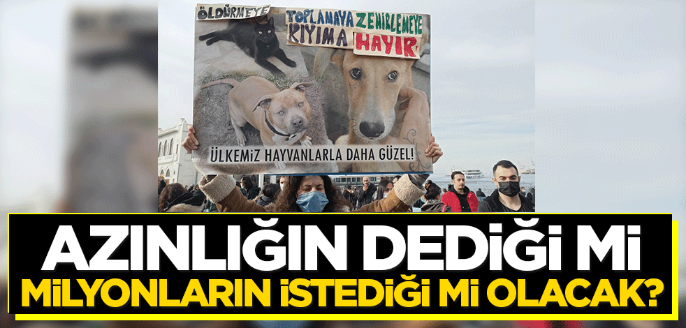 Azınlığın dediği mi milyonların istediği mi olacak? Bir avuç kalabalıktan 'köpek' eylemi!