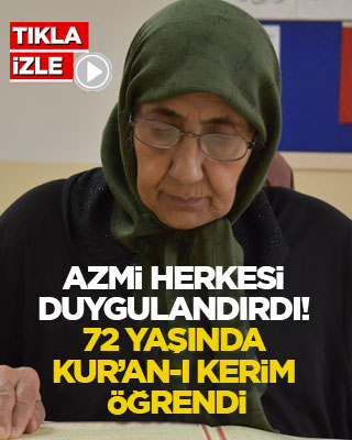 Azmi herkesi duygulandırdı! 72 yaşında Kur’an-ı Kerim öğrendi