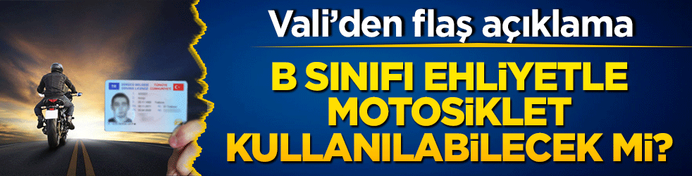 B sınıfı ehliyetle motosiklet kullanma açıklaması