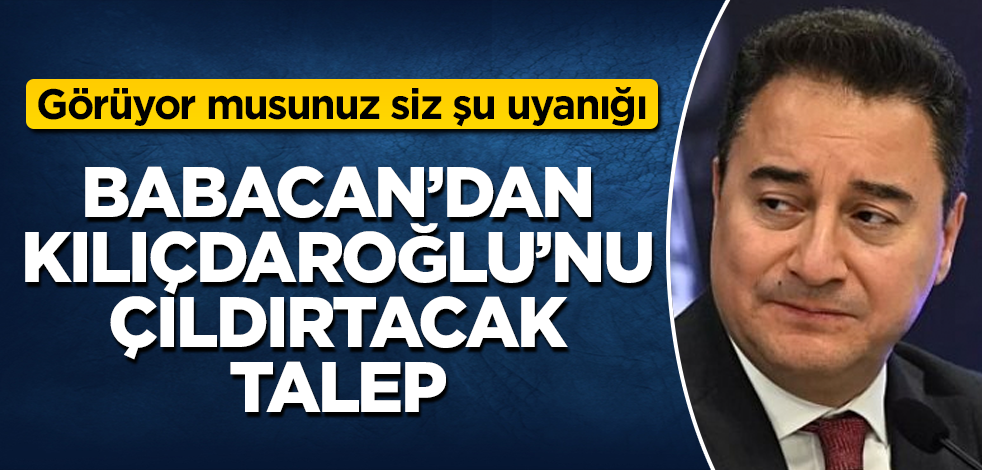 Babacan'dan, Kılıçdaroğlu'nu çıldırtacak talep! Görüyor musunuz siz şu uyanığı