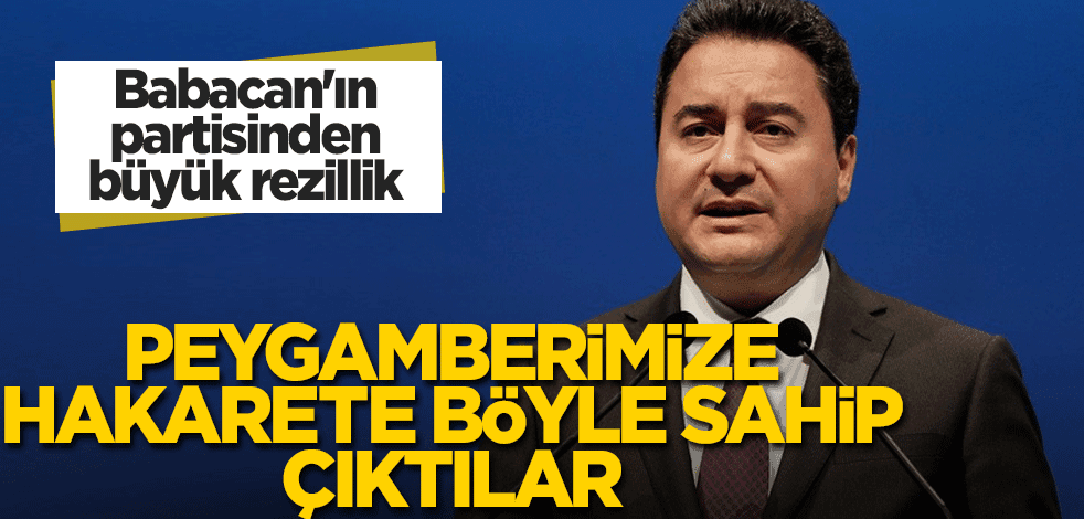 Babacan'ın partisinden büyük rezillik! Peygamberimize hakarete böyle sahip çıktılar