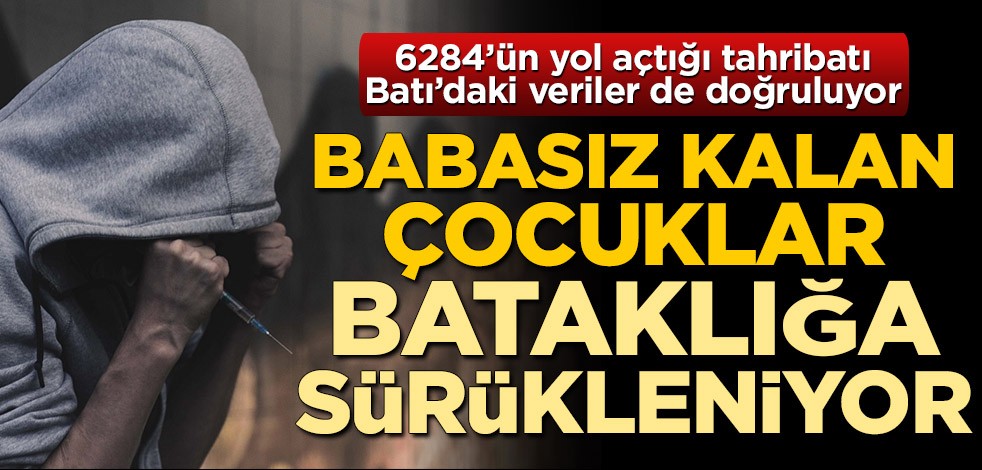 Babasız çocuk bataklığa sürükleniyor