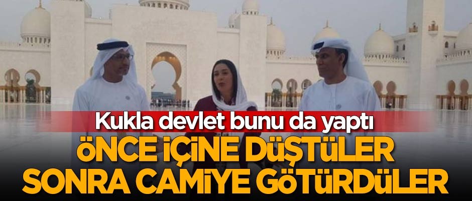 BAE bunu da yaptı! Siyonist İsrailli bakanı camiye götürdüler