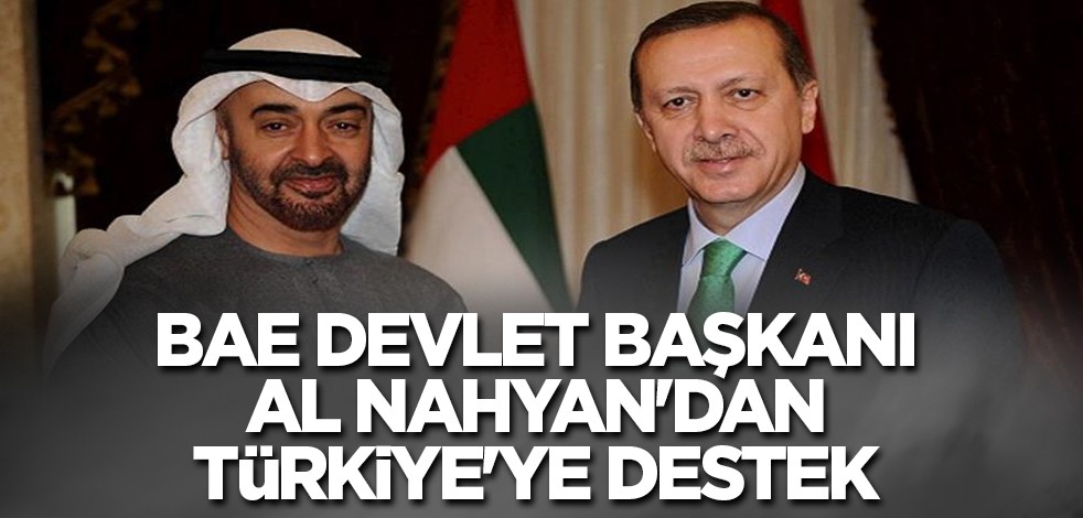 BAE Devlet Başkanı Al Nahyan'dan Türkiye'ye destek