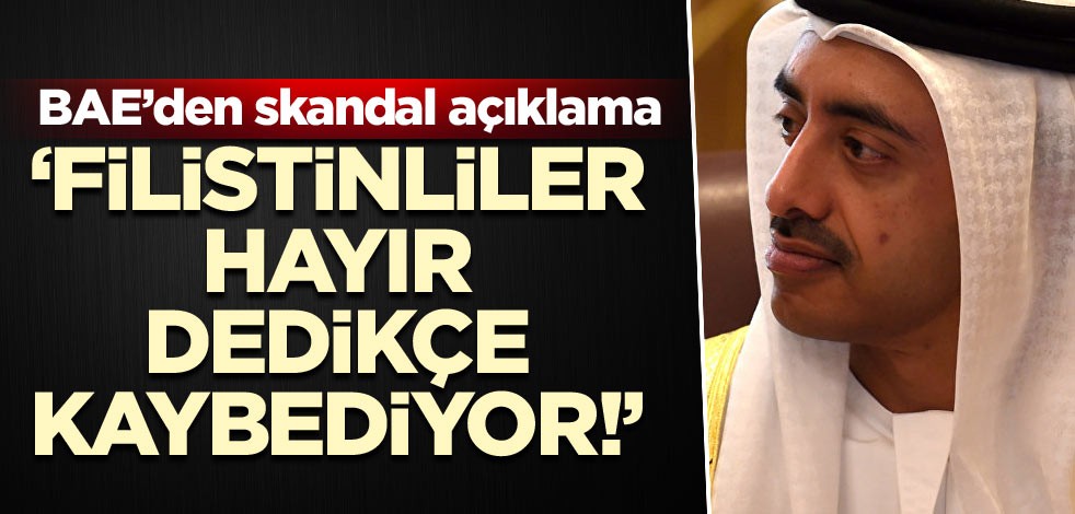BAE’den skandal paylaşım: Filistinliler hayır dedikçe kaybediyor!