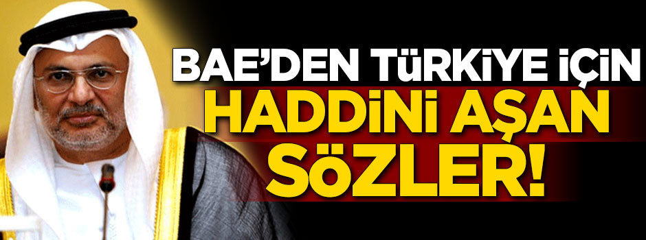 BAE'den Türkiye için haddini aşan sözler!