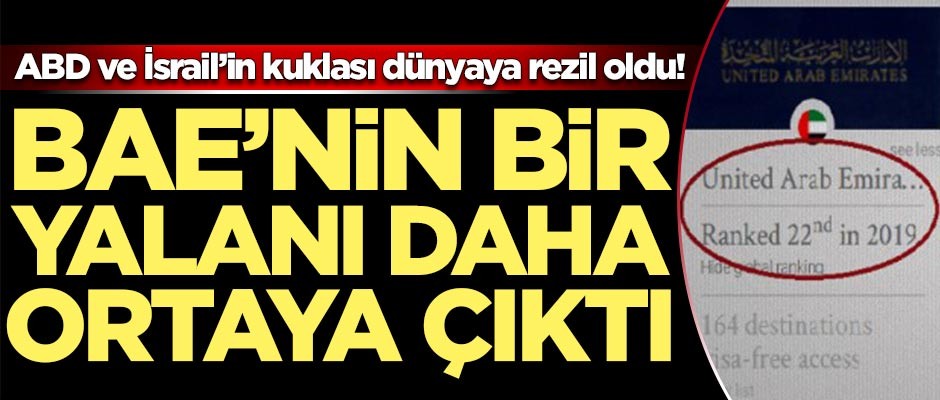 BAE'nin bir yalanı ortaya çıktı! Dünyaya rezil oldular